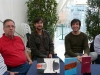 Joan Andrés Sorribes, Josep Porcar, Miquel Torres i Vicent Pallarés, a la taula de signatures de la la XXX Fira del Llibre de Castelló 