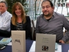 Josep Usó, Susanna Lliberós i Romà Bernad, a la taula de signatures de la la XXX Fira del Llibre de Castelló 