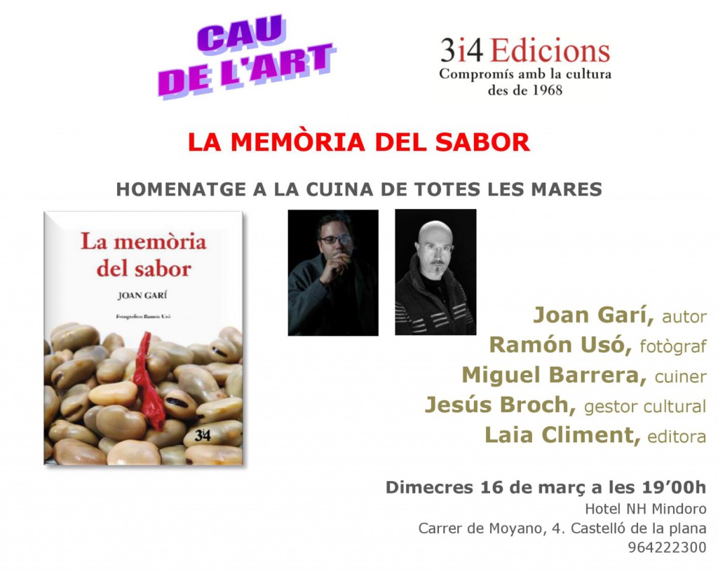 Tarja presentació Castelló La memòria del sabor