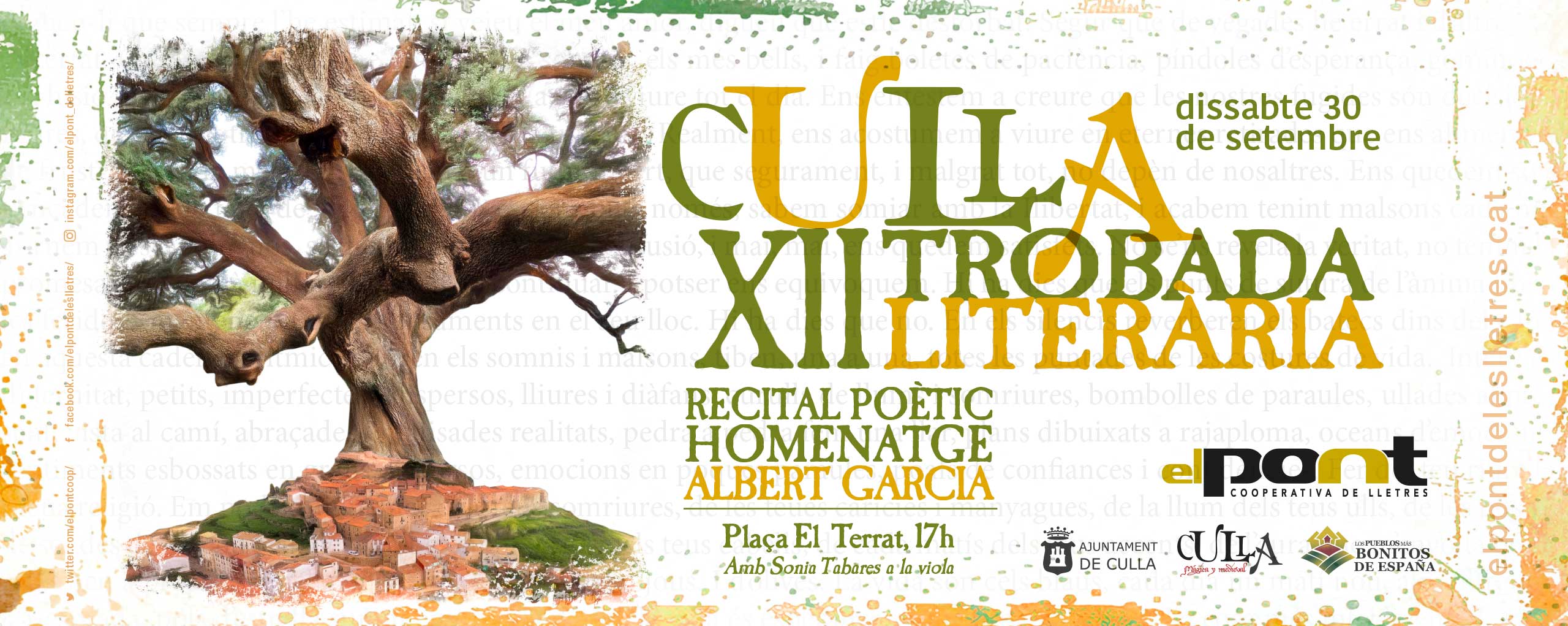 Culla acull la XIIa Trobada Literària d’El Pont Cooperativa de Lletres