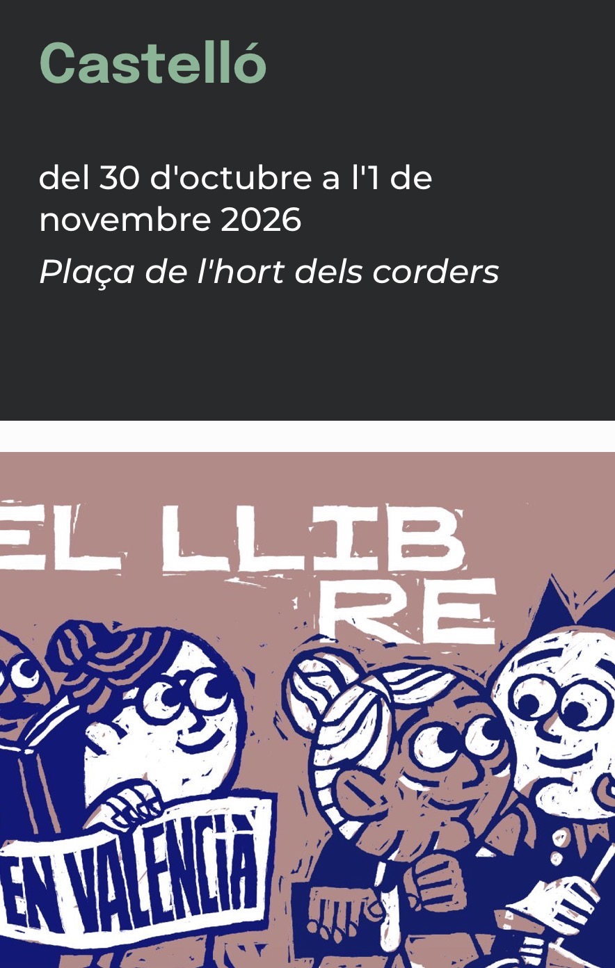 Cartell de la Plaça del Llibre de Castelló 2026